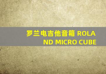 罗兰电吉他音箱 ROLAND MICRO CUBE